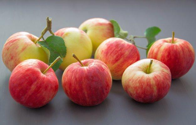 एक आधा कटा हुआ सेब किस तरह का दिखाई देता? है